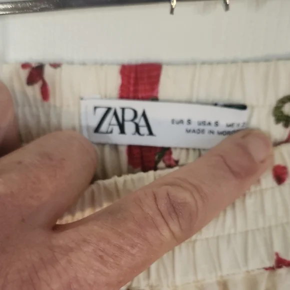 Zara Cream Floral Pants - Picture 3 of 5